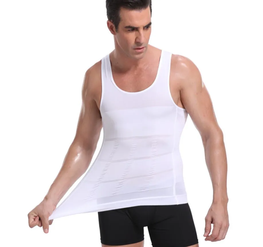 

Men's Slimming Body Shapewear Corset Vest Shirt Compression Abdomen Tummy Belly Control Slim Waist Cincher Underwear Sport Vest