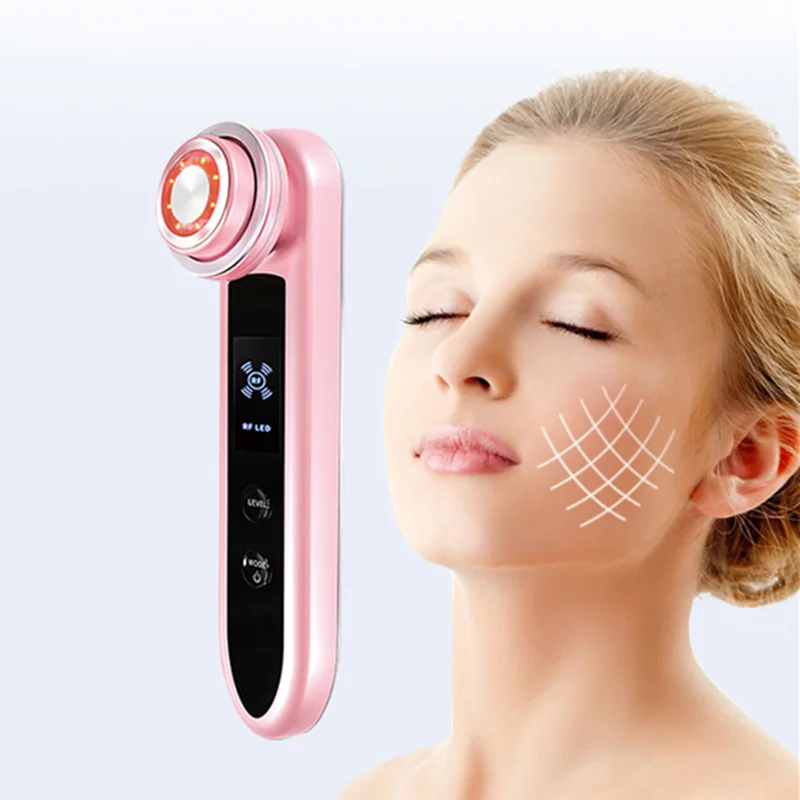 

Home use facial rf treatment for wrinkles multifunctional beauty equipment, Black