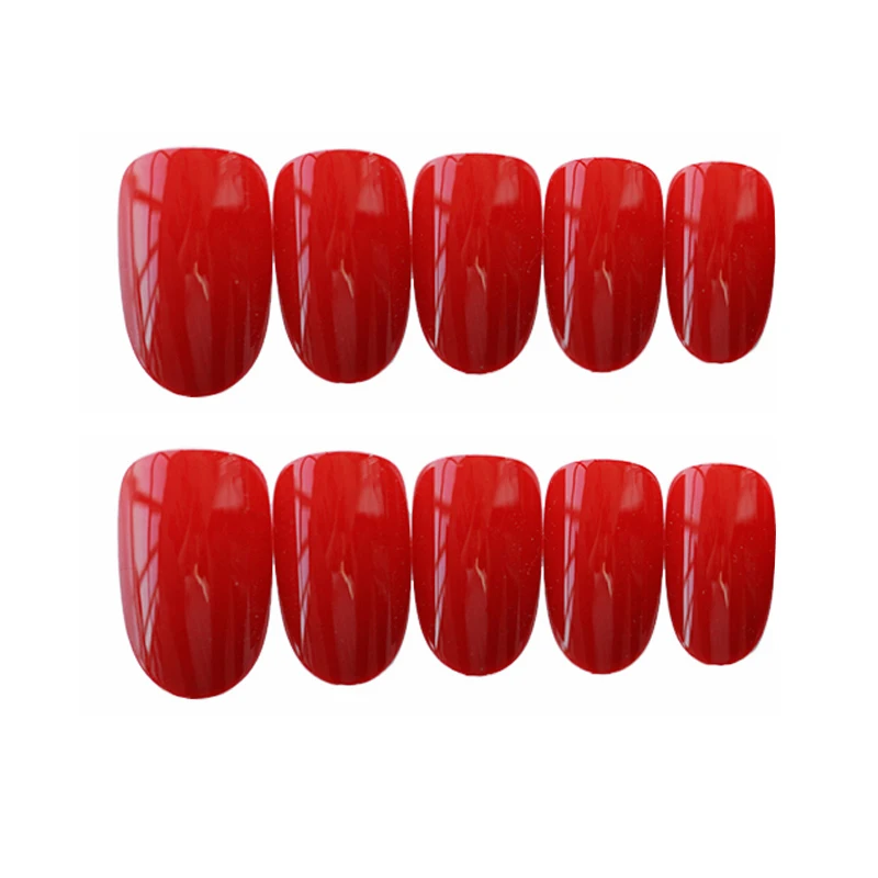 

2021 Newly Designed Red Series Women's Fake Nails Short Nails, Multi color