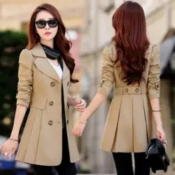 Trench Coat for Women 2018 Casual 6 Colors Turn-do