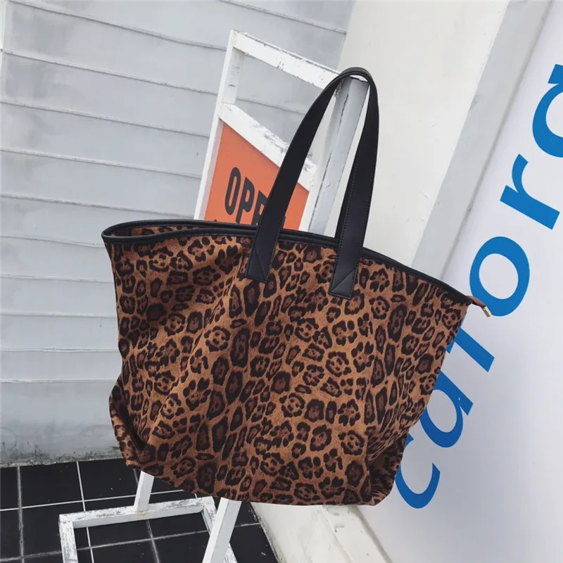 

2 pieces hand bag set leopard grain women shoulder bag wholesale large animal printing pattern leopard handbags