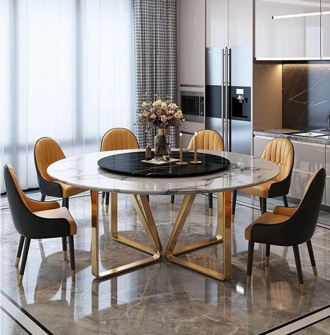 Hot Sale Customizable New Luxury Modern Dining Room Home Furniture 6