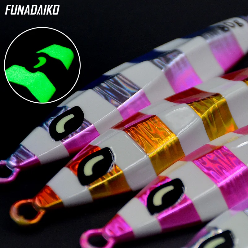 

Funadaiko high quality slow fall knife lead fish vertical fishing lure jigs 60g lures saltwater slow pitch metal jig