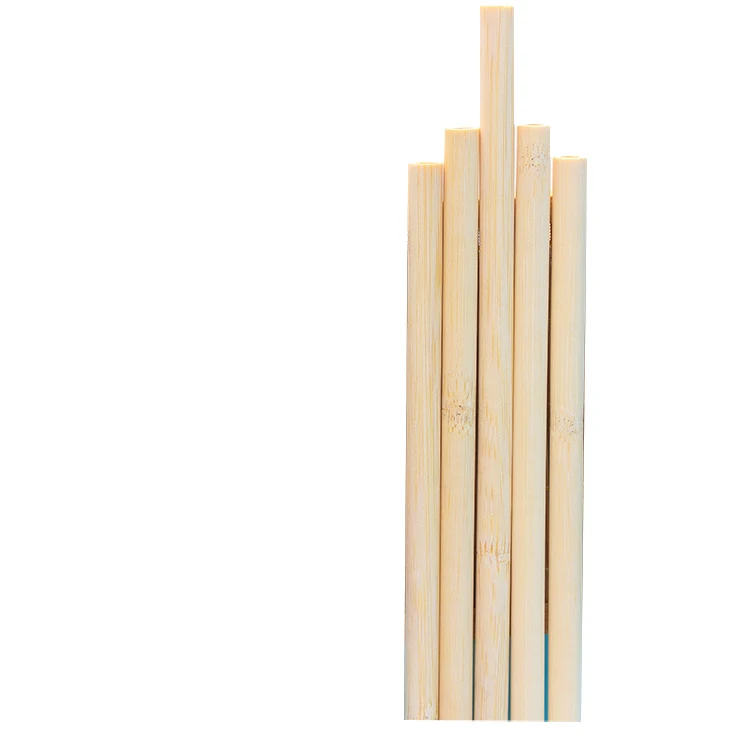 

Wholesale price bamboo fiber biodegradable disposable reusable drinking straw, Natural