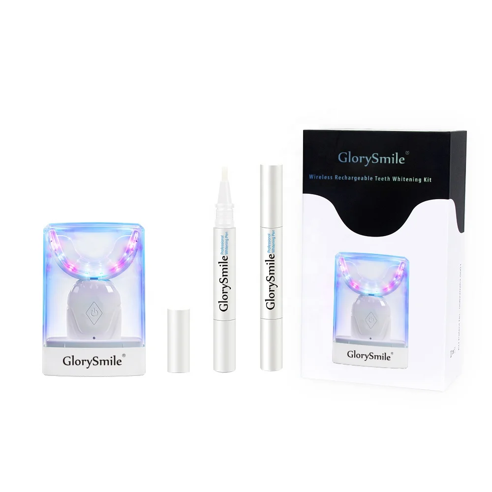 

Latest Led design 16%HP 35%CP 12%PAP rechargeable whitening led kit 3pcs whitening pen in a luxury box package