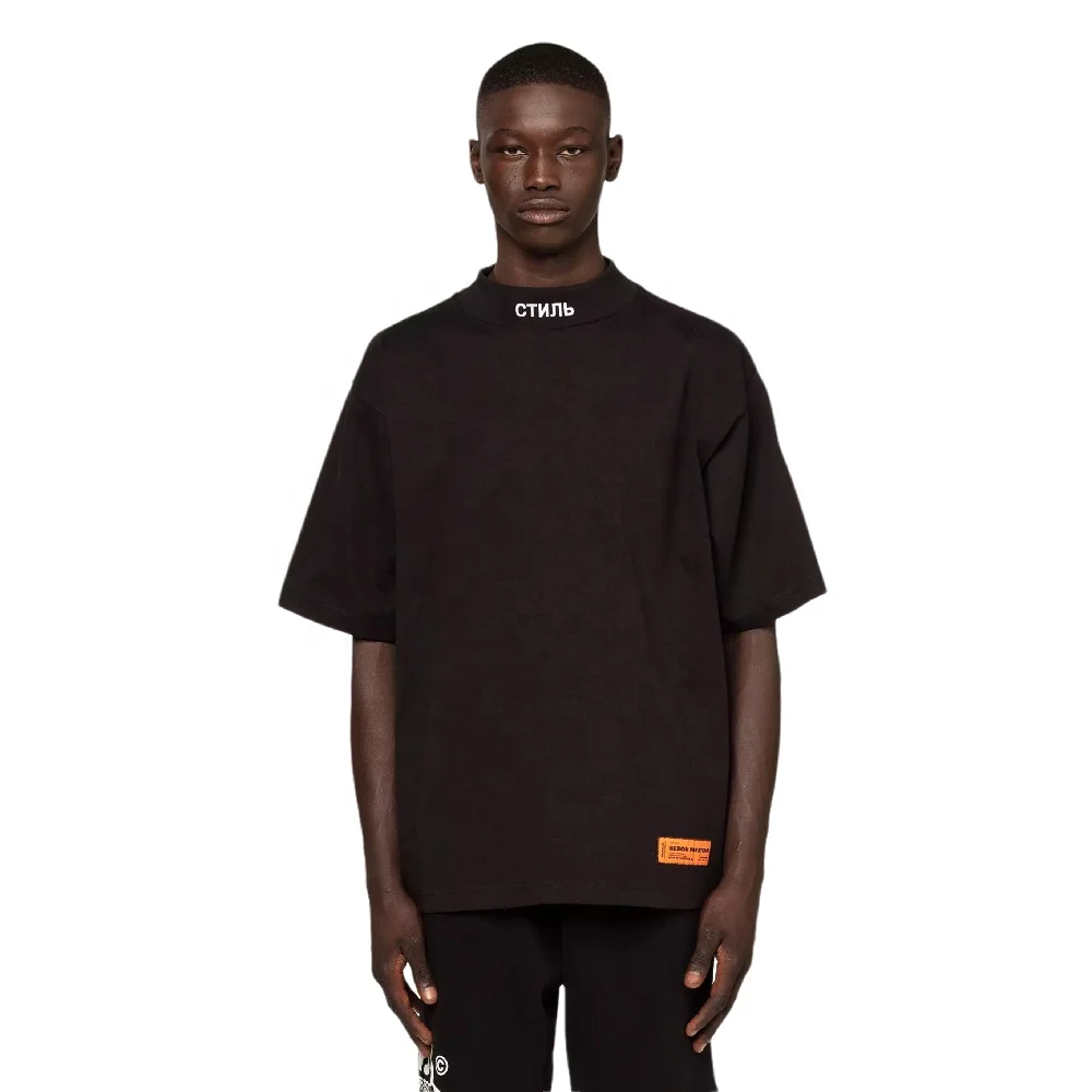 

Heron Preston T shirt HP Basic Short Sleeve Oversized Tee Custom Letter Embroidery Heron Preston T shirt