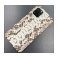 

New design natural color luxury quality exotic real python leather case for iphone 11 pro