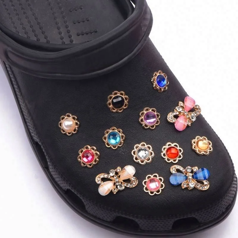 

design custom pvc clog accessories crystal new shoelace dubraes decoration shoe charms for jewelry maki