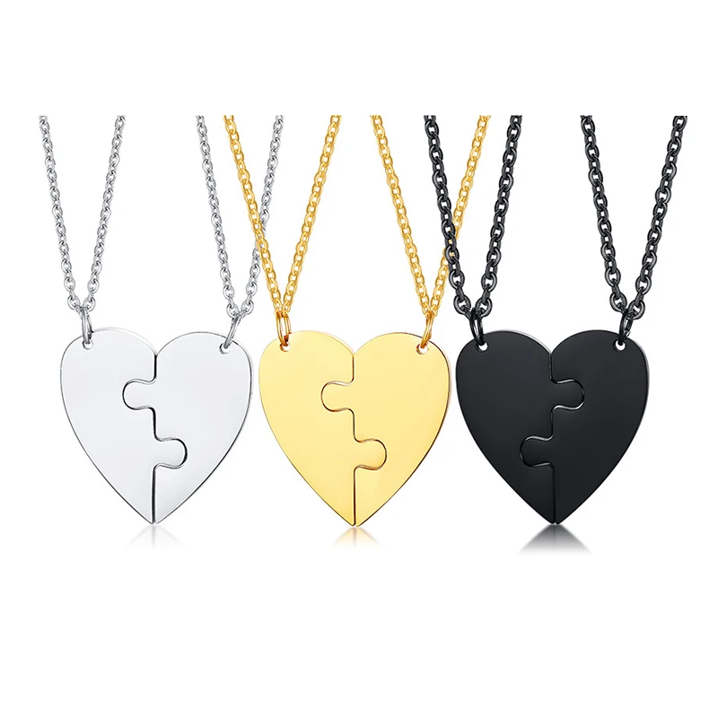 

Hot selling stainless steel titanium steel heart-shaped parent-child friendship heart pendent