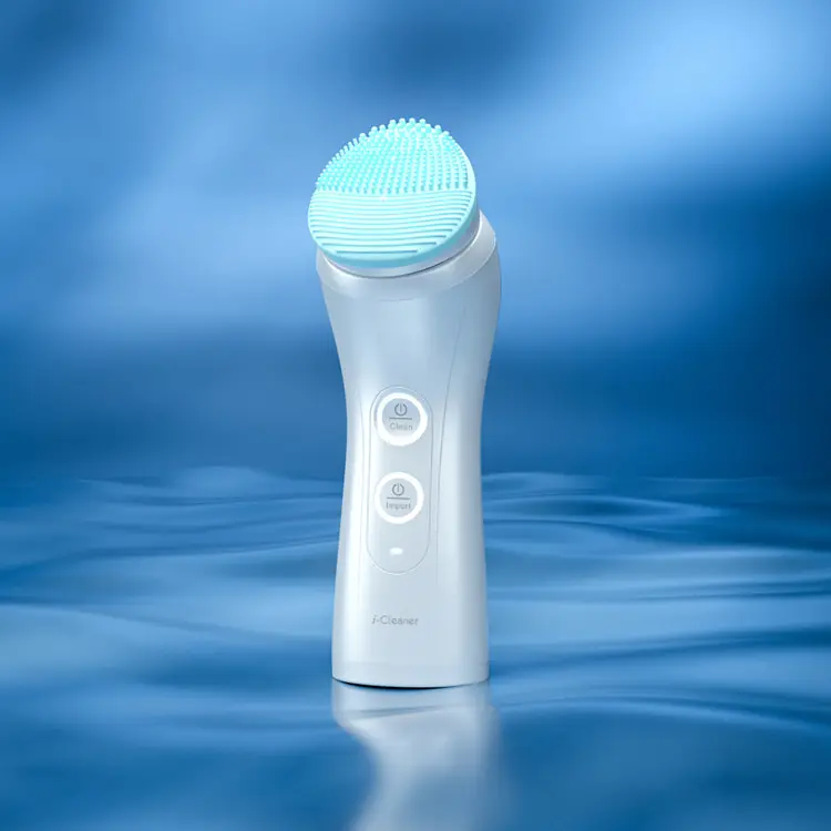 

Ultrasonic electric facial massage cleansing brush device, White and oem