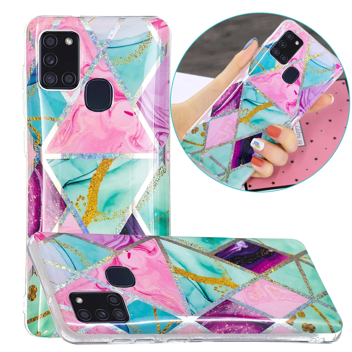 

Soft Tpu Marble Love Patten Factory Sales Phone Cases For Samsung Galaxy A21 S High Quality Case Cover Capa