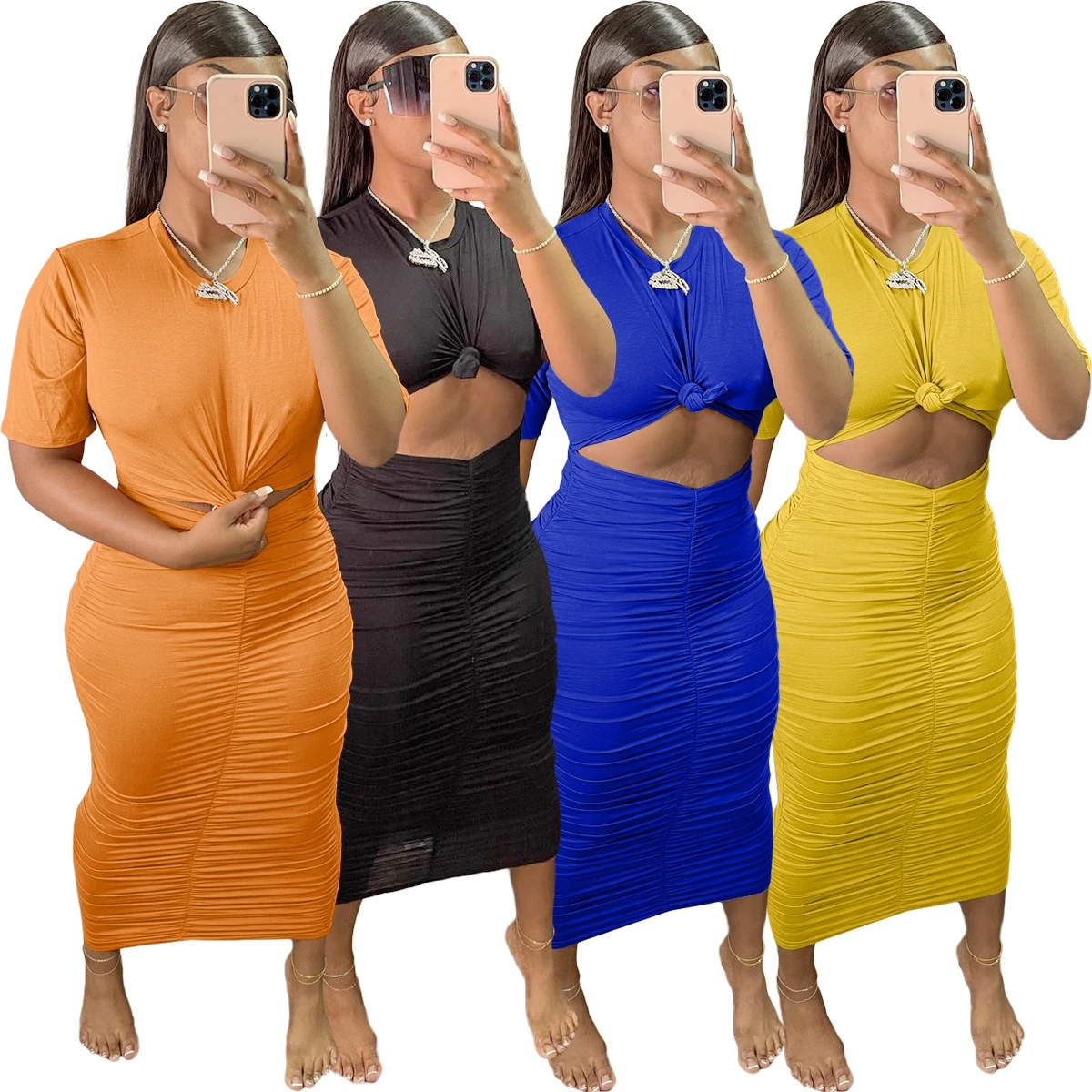 

skirt flower 2 piece set 2021 2 piece set leggings dress Solid color pleated dress