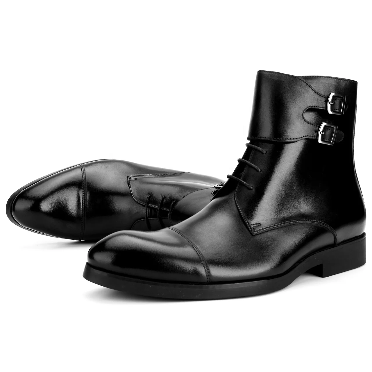 

High Quality Professional Genuine Leather Men Dress Shoes for Formal Business Party Men Boots, Black brown