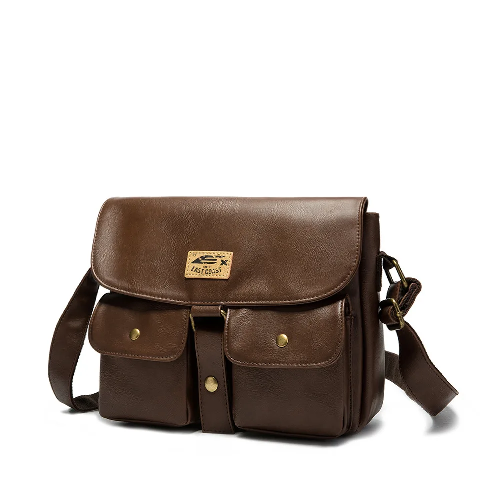 

Wholesale Vintage Messenger Bag Casual Mens PU Leather Shoulder Bag, Black,coffee,brown