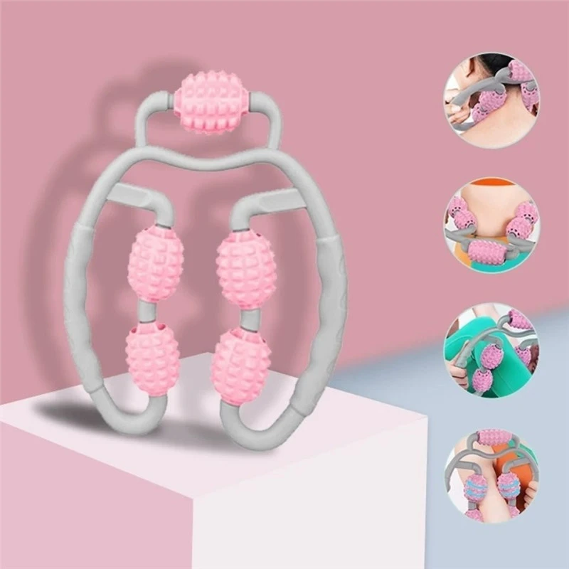 

Ring Clip Leg Massager U Shape Foam Roller Muscle For Fitness Yoga Pilates Reformer Sports Relaxation 5 Wheel