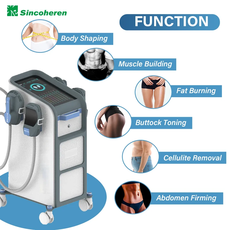 

Portable 13 tesla emslim 2 handle machine ems muscle stimulator body sculpting machine em slim Home use