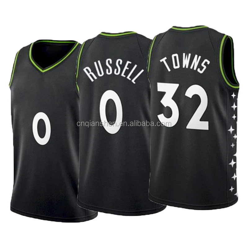

D'Angelo Russell 0 Karl-Anthony Towns 32 Minnesota City Edition Jersey 2021 Basketball Sport Jersey Clothes Wear Men Shirt Vests