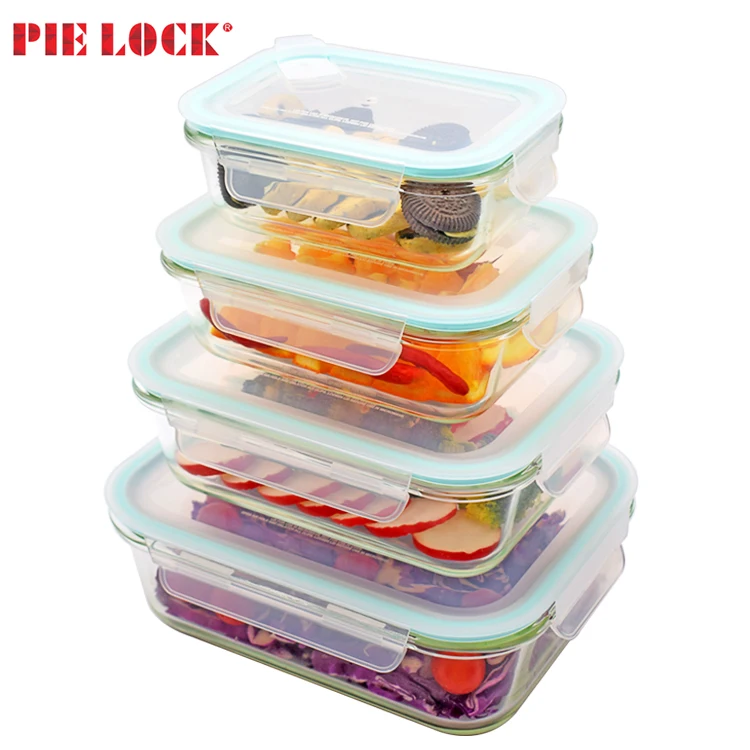 2020 New Design High Borosilicate Glass Lunch Bento Box Meal Prep