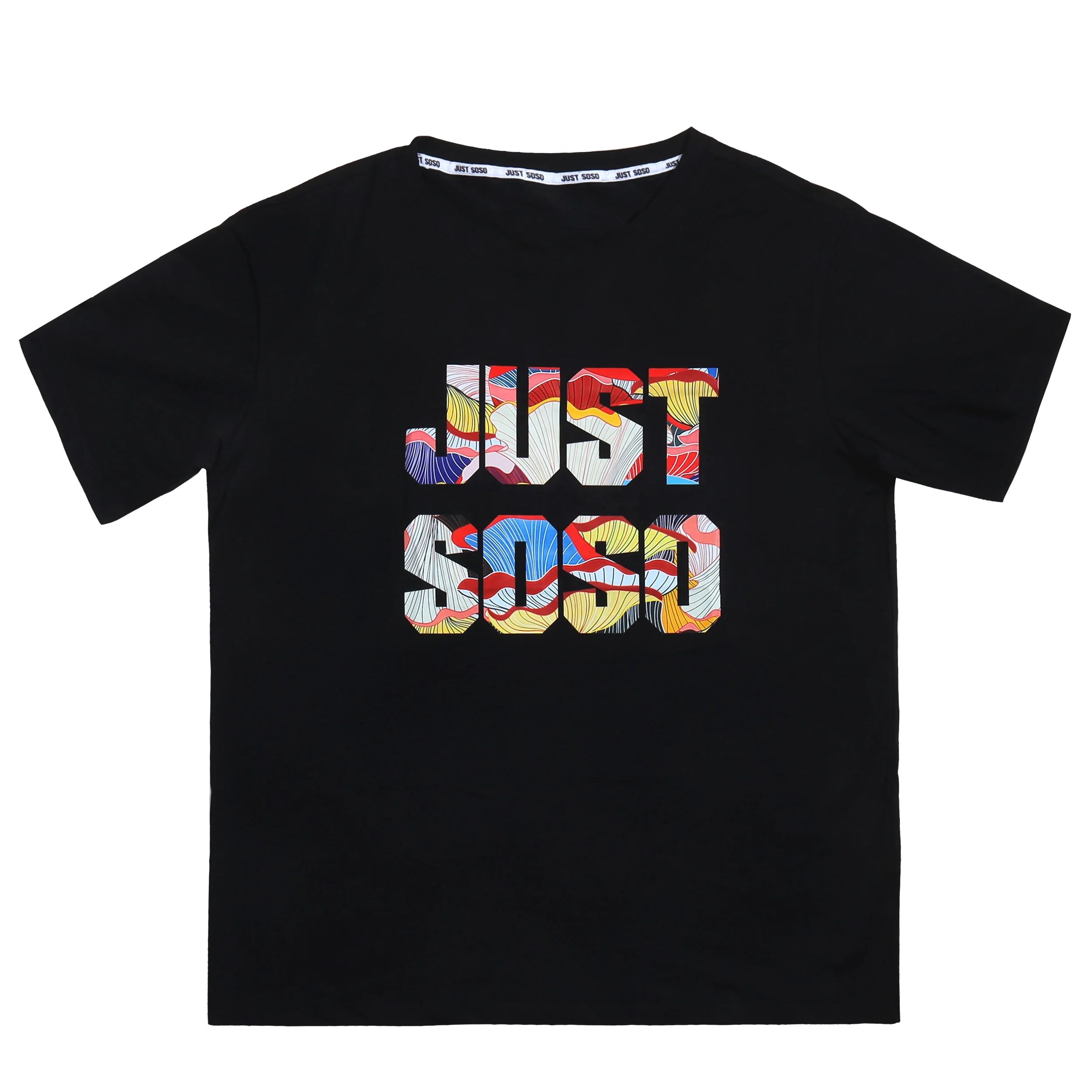 

UMYOGO JUST SO SO Women/Men Summer T Shirts Casual Tops Black/White Plus Size T-Shirts Men's Tee Shirts