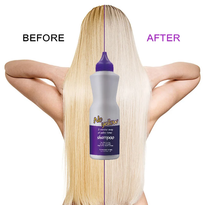 

no yellow Purple Color Save nourishing Silver Shampoo Blonde Platinum Revival hair Toning Shampoo