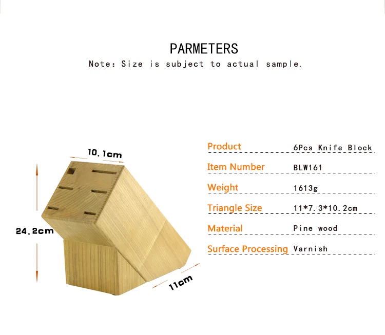 Economical and Practical Pine  Wood 6pcs Set Wooden Block