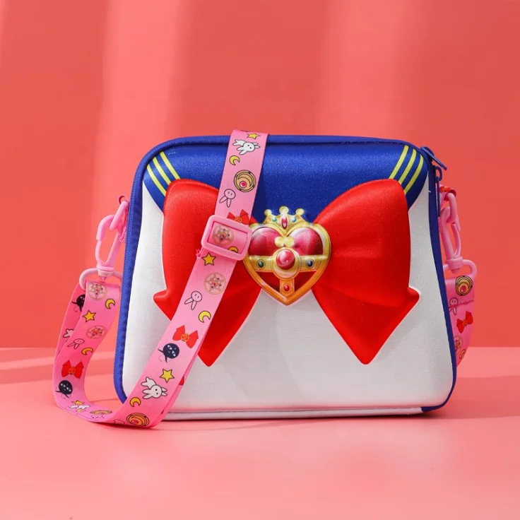 

Anime Sailor Moon Makeup Bag Kawaii Bulk Cosmetic Bag 3D Messenger Bag Travel Storage Organize Handbag