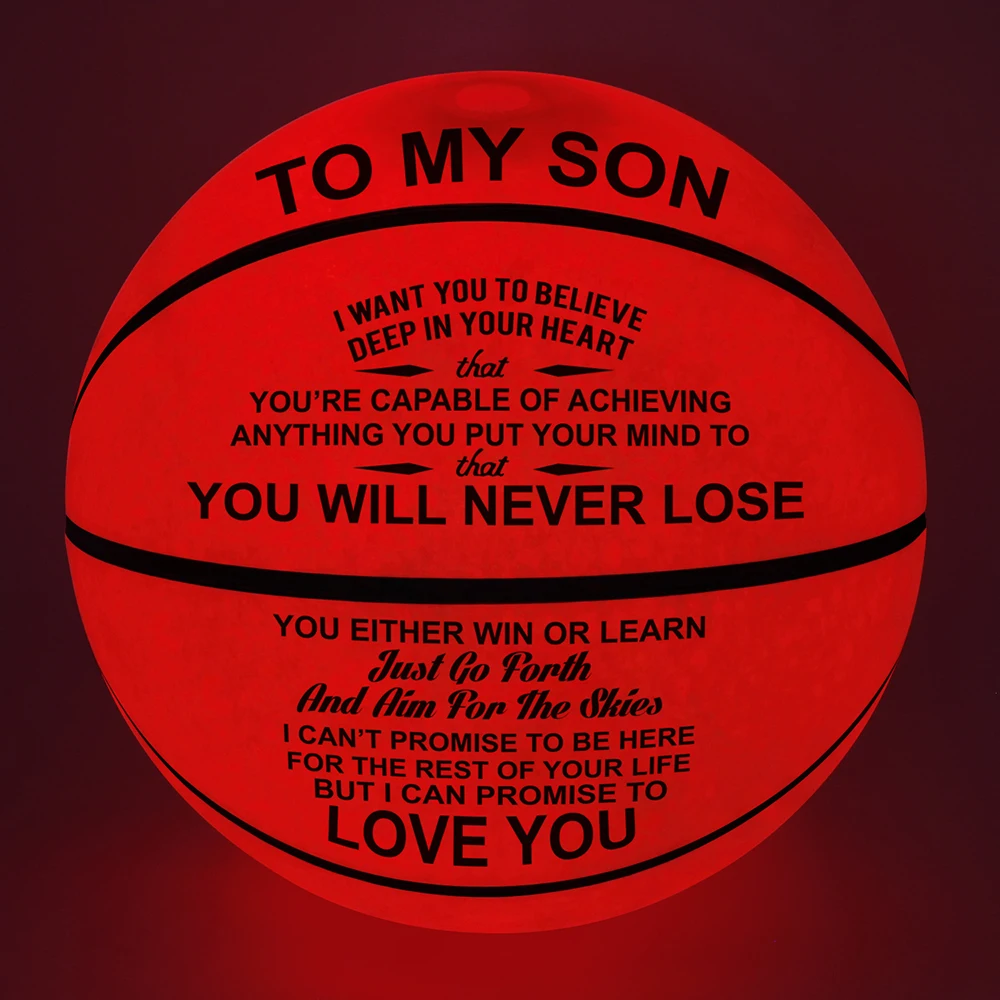

Custom basketball rubber basketball gift for christmas LED basketball glow in the dark