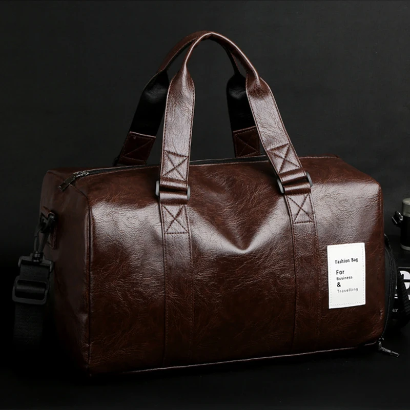 

2020 Custom Sports Pink Duffle Bag Leather Travel Bags Travel Gym Bag Custom Logo For Fitness