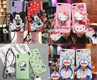 

For iPhone 11 Pro Max 11 Pro Xs X 7 8 Funny Mickey Minnie Pikachu 3D Doll Holder Stand Soft Case