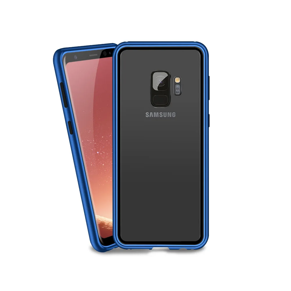 
Free Shipping 360 Degree Full Protective Metal Frame Magnetic Mobile Phone Case For Samsung S10 Plus 