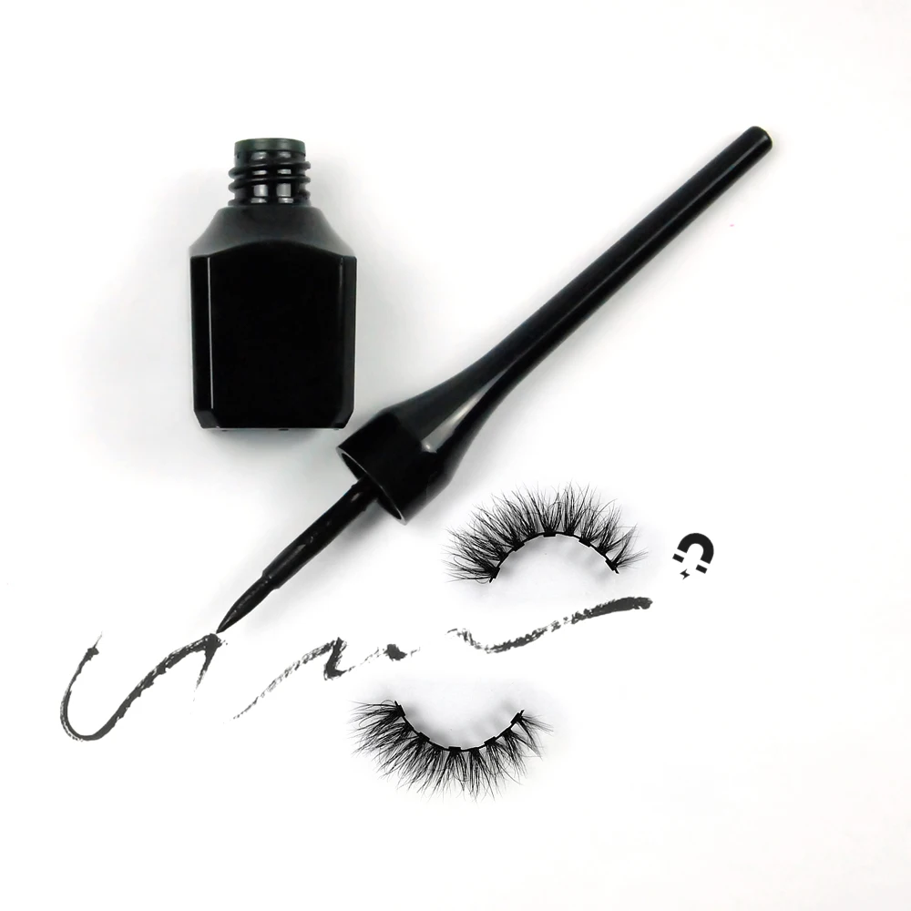 

Faux MInk Magnetic eyeliner lashes kits with fast deliver, Natural black