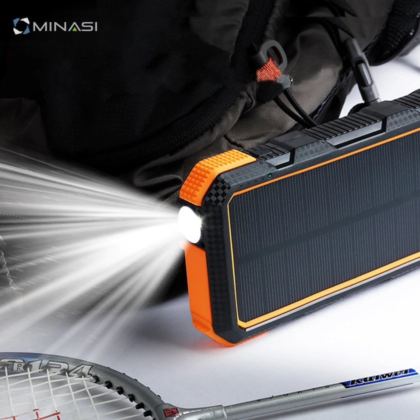 18W PD High Capacity 20000 mAh Solar Power Bank Qi Wireless 10W Fast Charging Wireless Power Banks