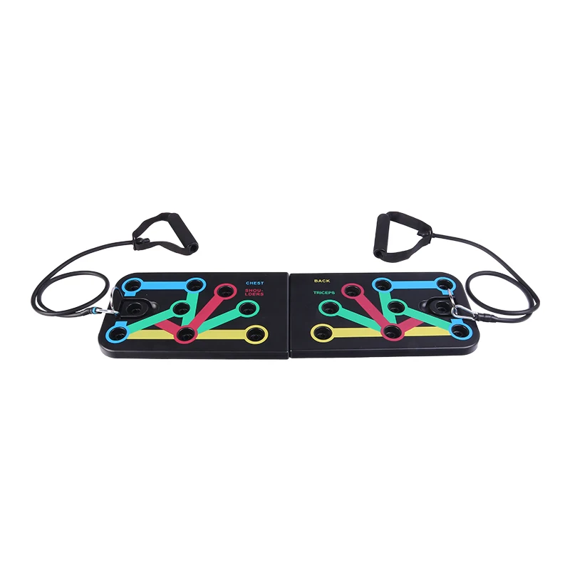 

Vivanstar ST1462 12 in 1 Push Up Training Board With Resistance Band, Black body