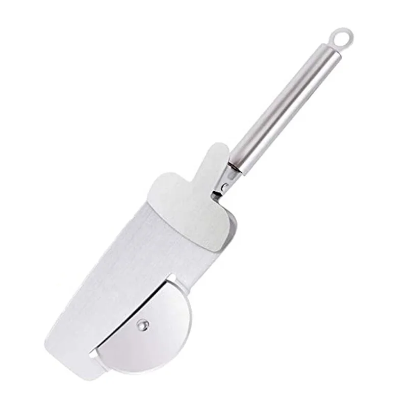 

Hot Sale Stainless Steel Pizza Tools 3 - in - 1 Pizza Cutter Cake Shovel Spatula Hob With Large Clips, As photo