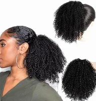 

hot sale kinky curly drawstring ponytail for black women afro kinky hair ponytail at wholesale price