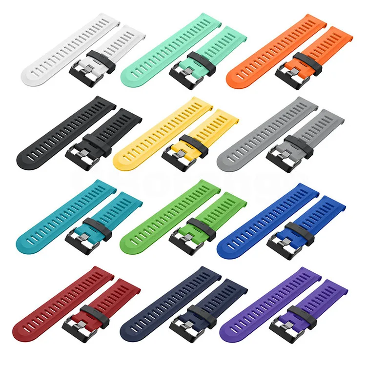 

26mm Sport Replacement Watch Band for Garmin Fenix 3 Fenix 3 HR Fenix 5X with tools Silicone Smart Watch Strap for Garmin 6X, 12 colors