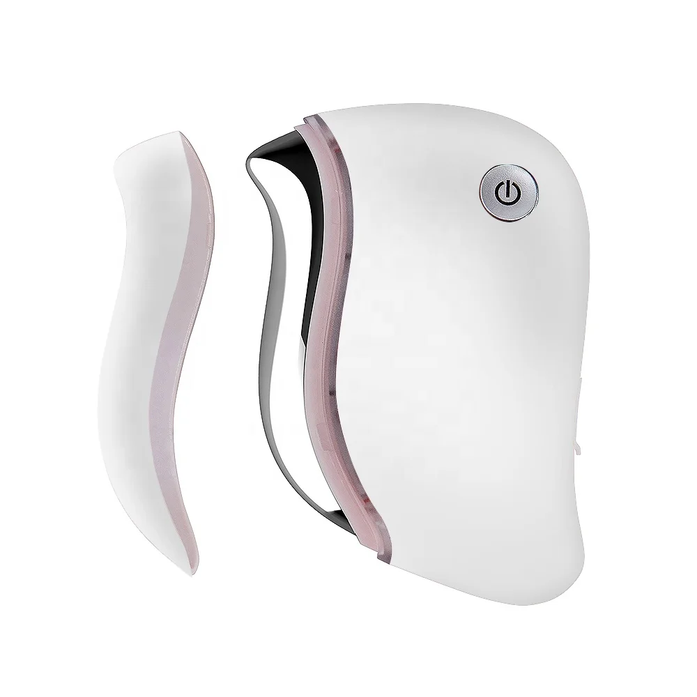 

Portable v shape face massager Microcurrent Ionic Electric Gua Sha Scraping Massager, Pink and blue as regular color