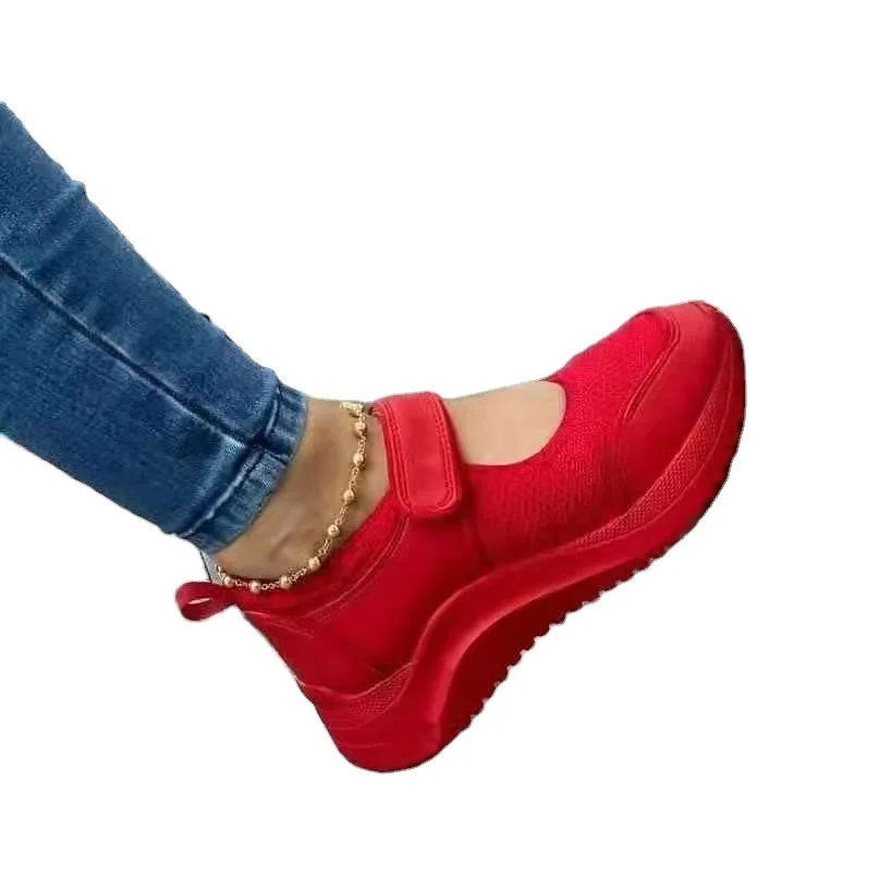 

4 color women hot sale hook and loop sneakers 127