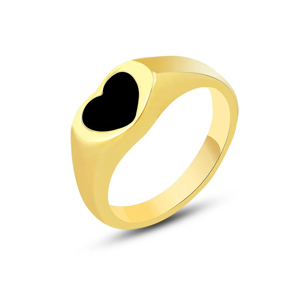 

French vintage acrylic ring stainless steel plated with 18K real gold jewelry 2023