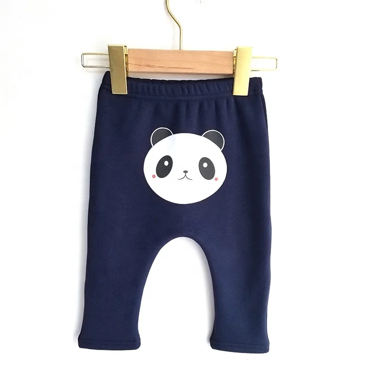 
Baby Kids Autumn Winter Cartoon Cute Thick Elastic Cotton Fleece PP Pants 