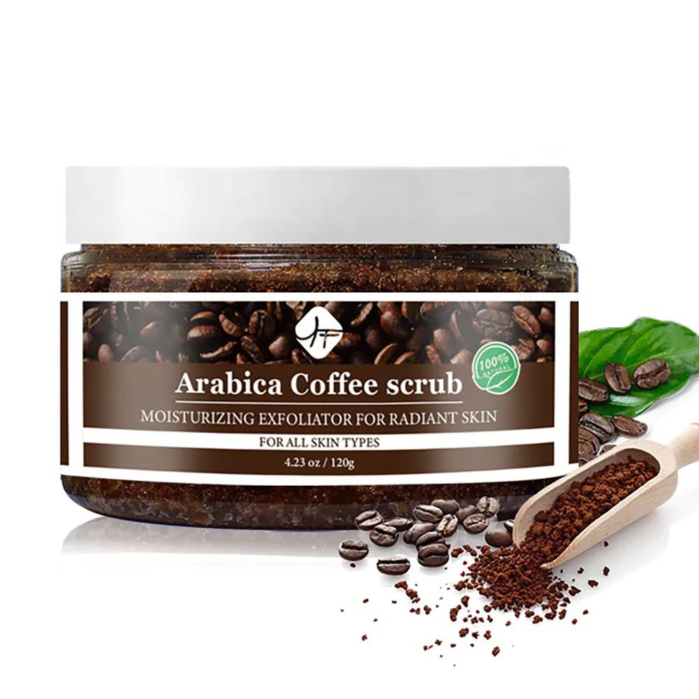 

Private Label Natural Organic Whitening Moisturizing Face and Body Skin care Coffee Body Scrub, Brown