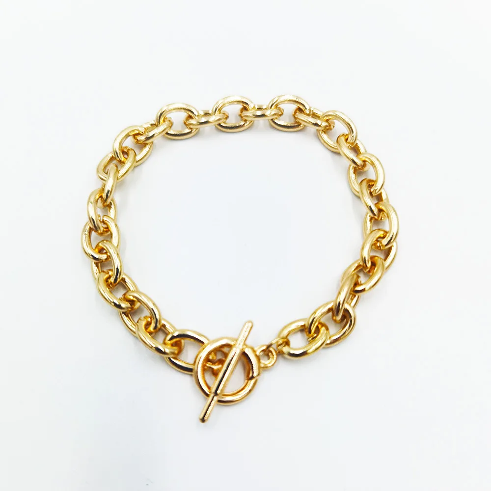 

New Arrival Factory Custom Pendant Rose Gold Plated Chain Bracelet Women Jewelry, Picture shows