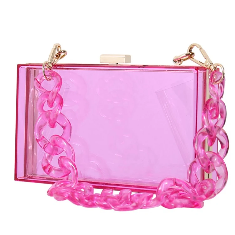 

Hot sale women perfume bottle acrylic clutch bag