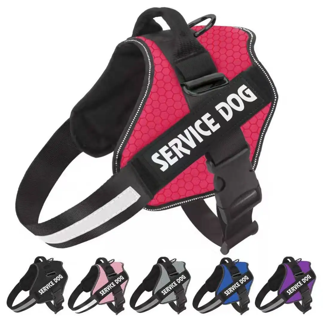 

Custom adjustable no pull K9 reversible dog harness vest pet pink vest, Black,red,blue,purple,pink,gray