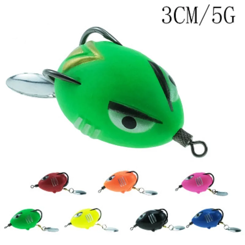 

Topwater Wobblers Minnow Crankbaits for Fly Fishing Artificial Insect Soft Lures Frog Fishing Lures, 7 colors