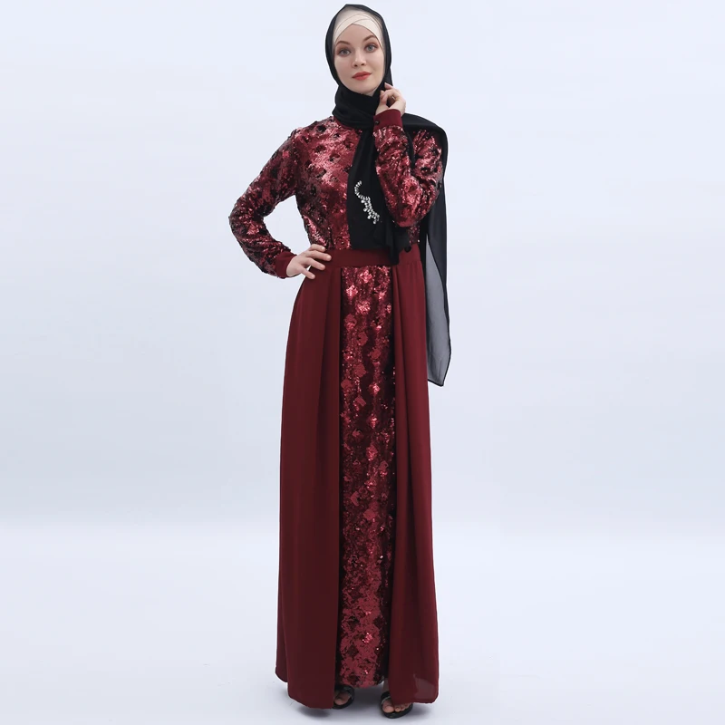 

Factory Outlet High-quality 2019 New Arrivals Abaya Muslim Embroidery Women Long Dresses Islamic, According to the picture