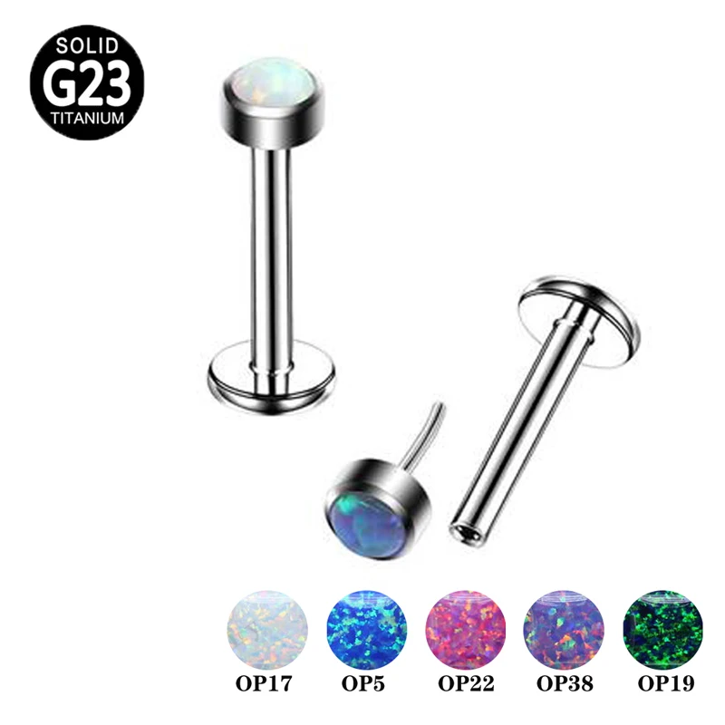 

GZN Titanium Lip Rings Jewelry Internal &Push In Teardrop Top Earring Labret Stud Piercing Jewelry For Women