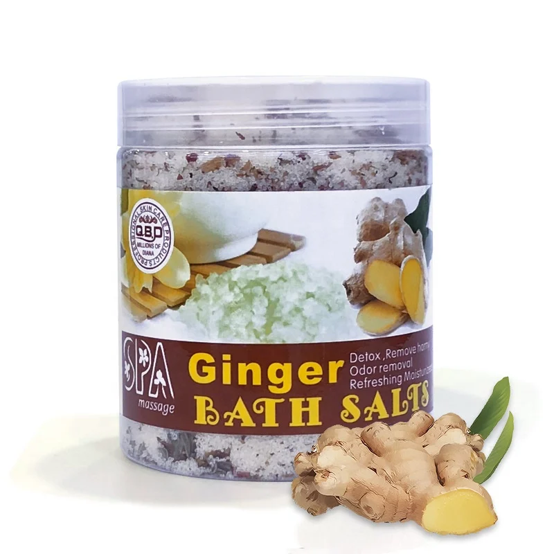 

Low MOQ 350g Ginger Nature Spa Sea Bath Salt Deep Cleaning Exfoliating body Salt Scrub