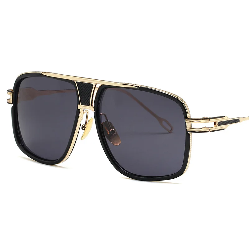 

Wholesale Custom Logo Brand Designer Metal Frame Oversized Shades Vintage Mens Sunglasses 2022