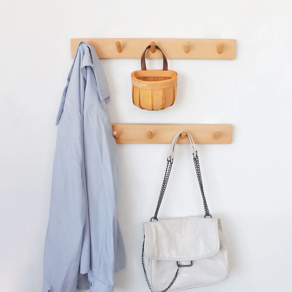 

new design multifunctional home clothes towel wooden coat rack display over the door hook